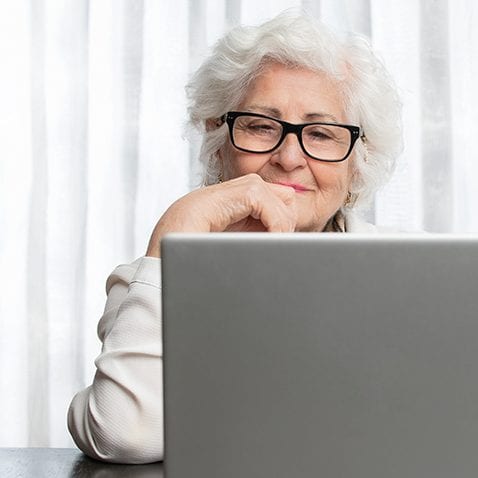 Senior Woman at Computer