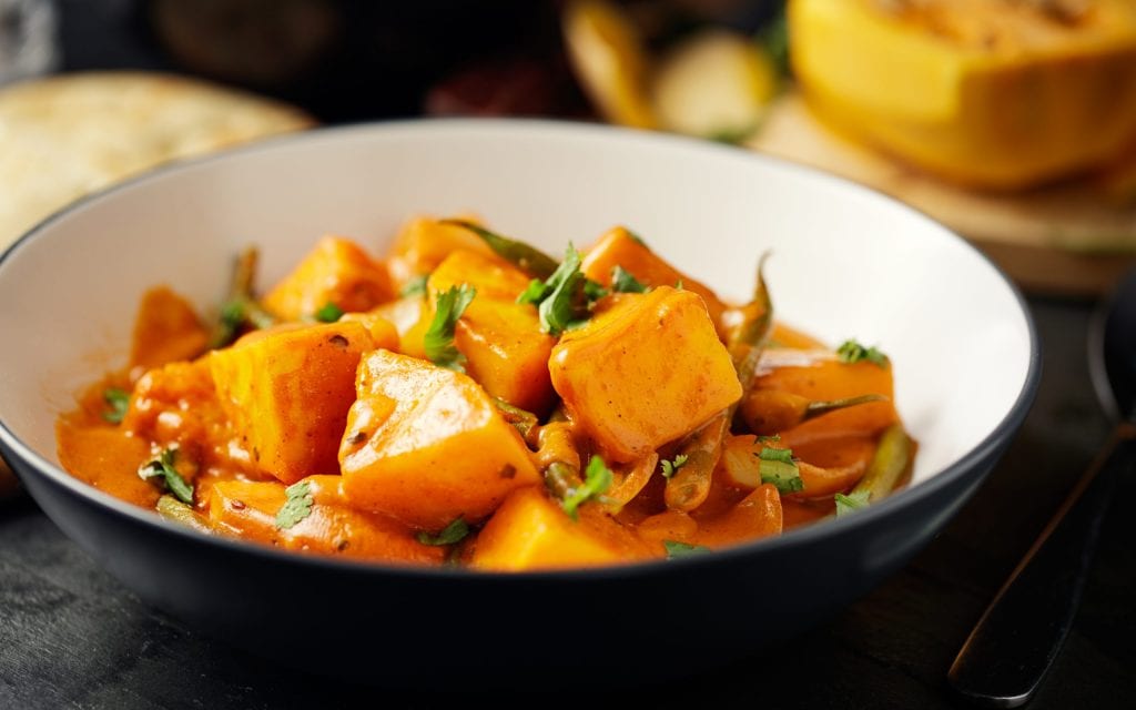 Butternut Squash and Beans Curry